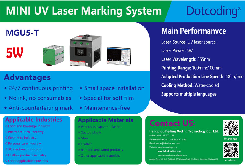 MINI UV TTO Laser Marking System