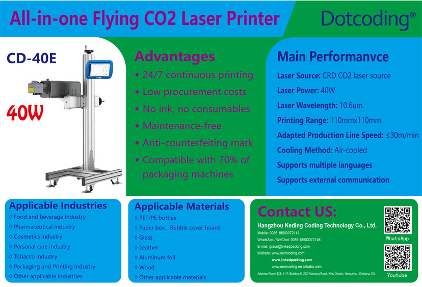 All-in-one Flying CO2(10.6) Laser Printer