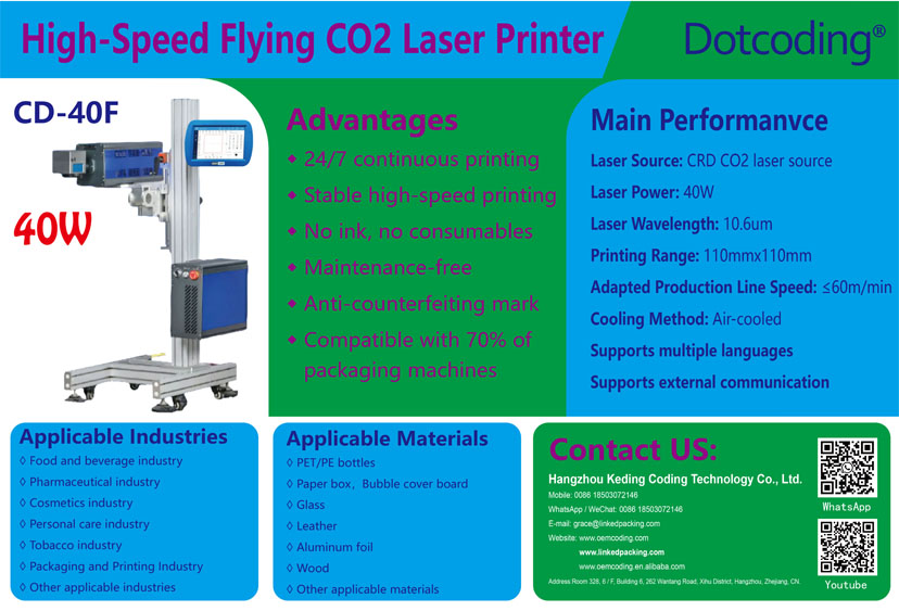 High-speed Flying CO2(10.6) Laser Printer